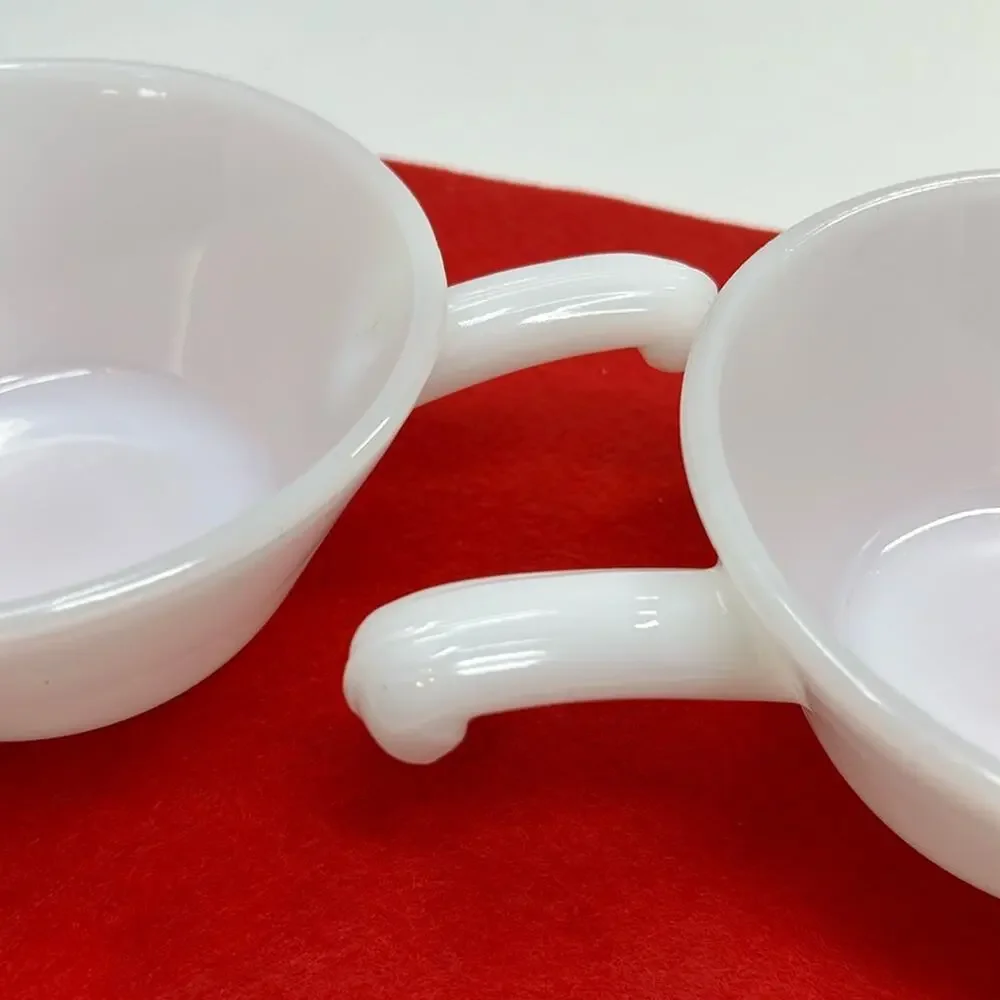 Vintage Anchor Hocking Fire King One Handle Chili Cereal Soup Bowls Set of 2
